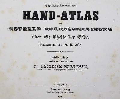Bild Nr.1: 127-1752 Berghaus,H.: (Verschiedene Länder - Geschichte, Atlanten)