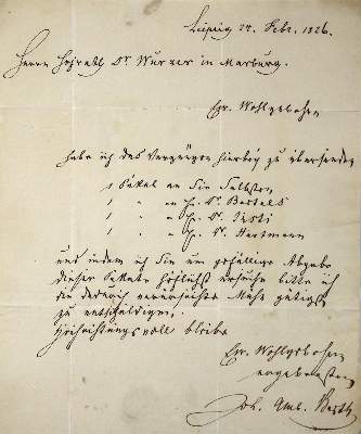 Bild Nr.4: 127-1819 Barth, Wilhelm Ambrosius,: (Autographen)