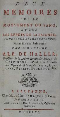 Bild Nr.1: 127-182 Haller,A.v.: (Aus der Sammlung Professor Dr.Dr.Johannes Büttner Teil 1)