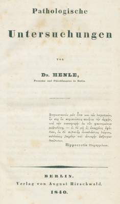 Bild Nr.1: 127-197 Henle,(F.G.J.).: (Aus der Sammlung Professor Dr.Dr.Johannes Büttner Teil 1)