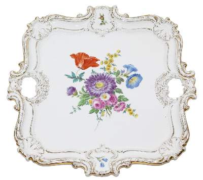 Bild Nr.1: 127-2086 Meissen Prunktablett: (Porzellan u. Keramik, Meissen)