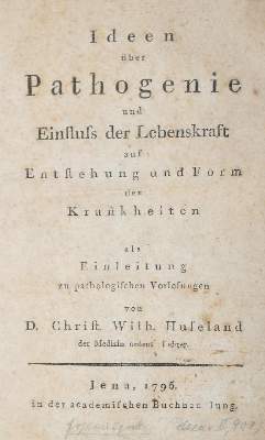 Bild Nr.1: 127-210 Hufeland,C.W.: (Aus der Sammlung Professor Dr.Dr.Johannes Büttner Teil 1)