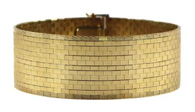 Bild Nr.1: 127-2109 Italien 585 GG Flachpanzerband: (Schmuck, Armbänder)