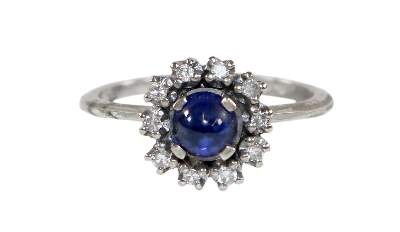 Bild Nr.1: 127-2144 Saphir- Diamantring: (Schmuck, DRC Pforzheim)