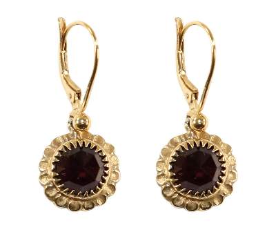 Bild Nr.1: 127-2152 Ohrhänger mit Granat.: (Schmuck, Ohrringe)