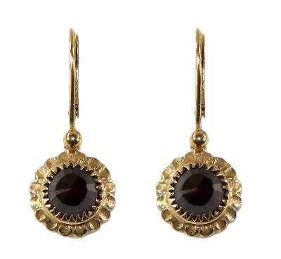 Bild Nr.2: 127-2152 Ohrhänger mit Granat.: (Schmuck, Ohrringe)