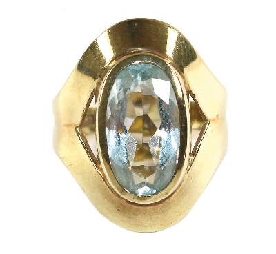 Bild Nr.1: 127-2160 Aquamarinring 585 GG.: (Schmuck, Ringe)