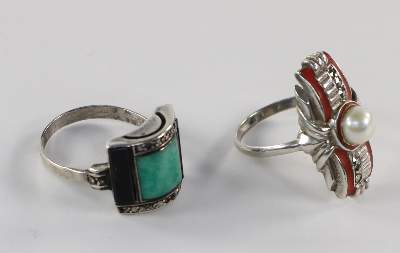Bild Nr.2: 127-2162 Art Déco Ringe.: (Schmuck, Ringe)