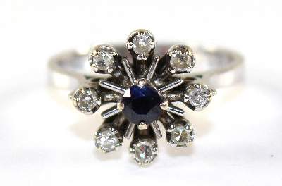 Bild Nr.1: 127-2166 Brillant-Saphirring: (Schmuck, Ringe)