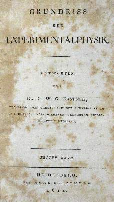 Bild Nr.1: 127-225 Kastner,C.W.G.: (Aus der Sammlung Professor Dr.Dr.Johannes Büttner Teil 1)