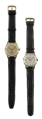 Bild Nr.1: 127-2264 Zwei goldene Herrenarmbanduhren: (Uhren, Armbanduhren)
