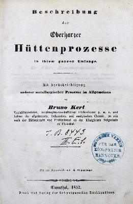 Bild Nr.1: 127-227 Kerl,B.: (Aus der Sammlung Professor Dr.Dr.Johannes Büttner Teil 1)
