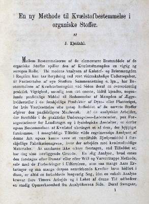 Bild Nr.1: 127-233 Kjeldahl,J.: (Aus der Sammlung Professor Dr.Dr.Johannes Büttner Teil 1)