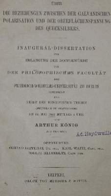 Bild Nr.1: 127-237 König,A.: (Aus der Sammlung Professor Dr.Dr.Johannes Büttner Teil 1)