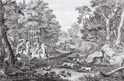 Bild Nr.1: 127-2426 Hirschjagd.: (Varia, Jagd, Ridinger)