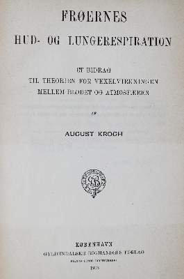 Bild Nr.1: 127-251 Krogh,A.: (Aus der Sammlung Professor Dr.Dr.Johannes Büttner Teil 1)