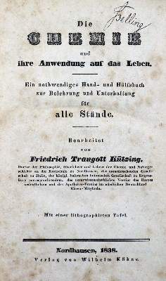 Bild Nr.1: 127-260 Kützing,F.T.: (Aus der Sammlung Professor Dr.Dr.Johannes Büttner Teil 1)