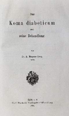 Bild Nr.1: 127-310 Magnus-Levy,A.: (Aus der Sammlung Professor Dr.Dr.Johannes Büttner Teil 1)