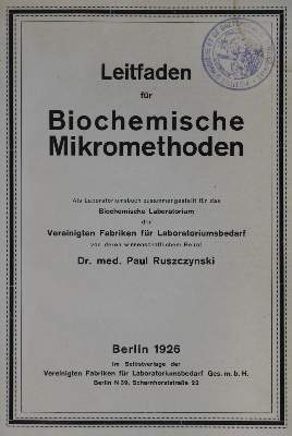 Bild Nr.1: 127-328 Mikrochemie.: (Aus der Sammlung Professor Dr.Dr.Johannes Büttner Teil 1)