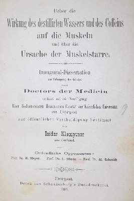 Bild Nr.1: 127-342 Muskelphysiologie.: (Aus der Sammlung Professor Dr.Dr.Johannes Büttner Teil 1)