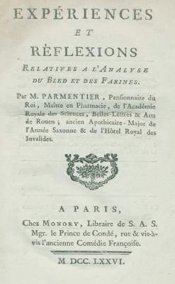 Bild Nr.1: 127-355 Parmentier,(A.A.).: (Aus der Sammlung Professor Dr.Dr.Johannes Büttner Teil 1)