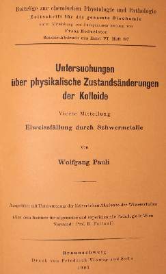 Bild Nr.1: 127-359 Pauli,W.: (Aus der Sammlung Professor Dr.Dr.Johannes Büttner Teil 1)