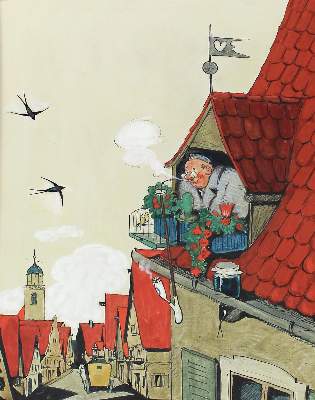 Bild Nr.1: 127-3834 Mauder, Josef: (Künstlergraphik, Meggendorfer-Blätter, Vorzeichnung)