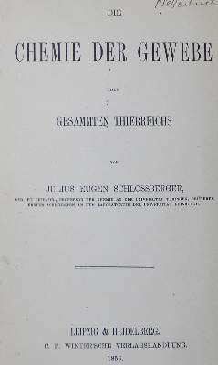 Bild Nr.1: 127-434 Schlossberger,J.E.: (Aus der Sammlung Professor Dr.Dr.Johannes Büttner Teil 1)