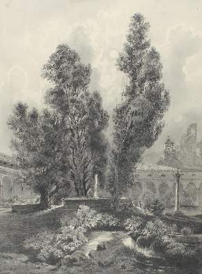 Bild Nr.1: 127-4392 Springbrunnen: (Künstlergraphik, Zeichnung)