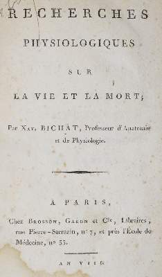 Bild Nr.1: 127-44 Bichat,X.: (Aus der Sammlung Professor Dr.Dr.Johannes Büttner Teil 1)