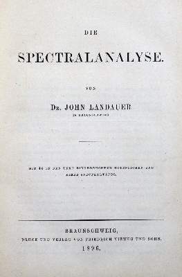 Bild Nr.1: 127-454 Spektroskopie.: (Aus der Sammlung Professor Dr.Dr.Johannes Büttner Teil 1)