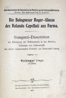 Bild Nr.1: 127-463 Sudhoff,(K.).: (Aus der Sammlung Professor Dr.Dr.Johannes Büttner Teil 1)