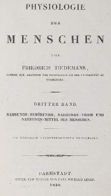 Bild Nr.1: 127-470 Tiedemann,F.: (Aus der Sammlung Professor Dr.Dr.Johannes Büttner Teil 1)