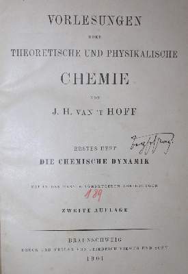Bild Nr.1: 127-482 Van't Hoff,J.H.: (Aus der Sammlung Professor Dr.Dr.Johannes Büttner Teil 1)