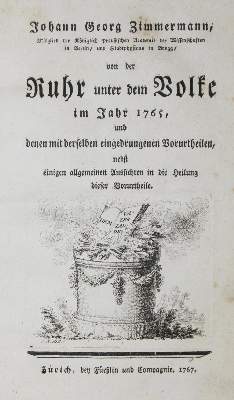 Bild Nr.1: 127-507 Zimmermann,J.G.: (Aus der Sammlung Professor Dr.Dr.Johannes Büttner Teil 1)