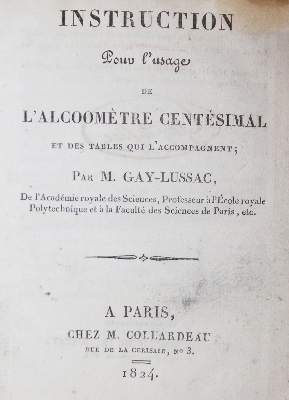 Bild Nr.1: 127-541 Gay-Lussac,(J.L.).: (ZZRückgänge Sgl. Prof. Büttner Teil 1)