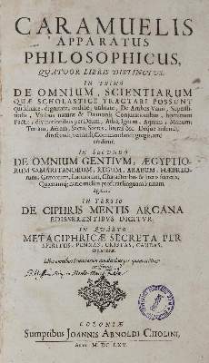 Bild Nr.1: 127-655 Caramuel Lobkowitz,J.: (Alte Drucke, Handschriften und Theologie)