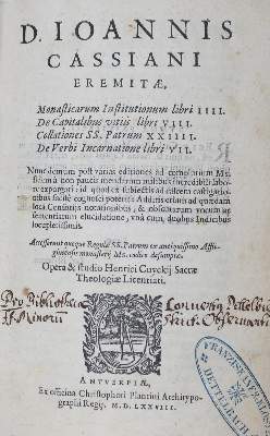 Bild Nr.1: 127-659 Cassianus,J.: (Alte Drucke, Handschriften und Theologie)