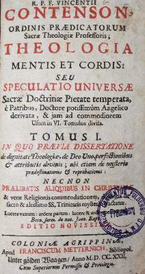 Bild Nr.1: 127-664 Contenson,V.: (Alte Drucke, Handschriften und Theologie)