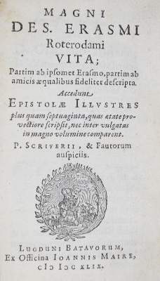 Bild Nr.1: 127-679 Erasmus von Rotterdam,D.: (Alte Drucke, Handschriften und Theologie)