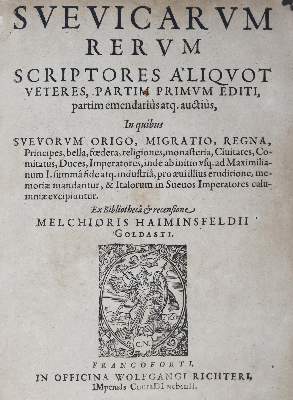 Bild Nr.1: 127-695 Goldast v. Haiminsfeld,M.: (Alte Drucke, Handschriften und Theologie)