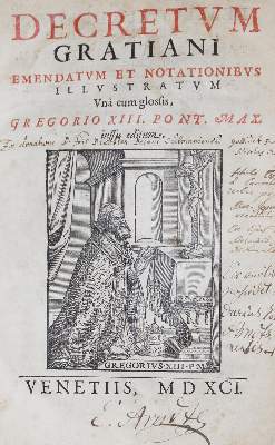 Bild Nr.1: 127-696 Gratianus.: (Alte Drucke, Handschriften und Theologie)