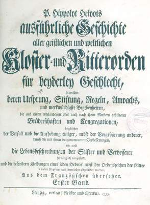 Bild Nr.1: 127-716 Helyot,P.: (Alte Drucke, Handschriften und Theologie)