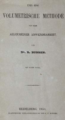 Bild Nr.1: 127-73 Bunsen,R.: (Aus der Sammlung Professor Dr.Dr.Johannes Büttner Teil 1)