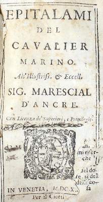 Bild Nr.1: 127-763 Marino,G.B.: (Alte Drucke, Handschriften und Theologie)