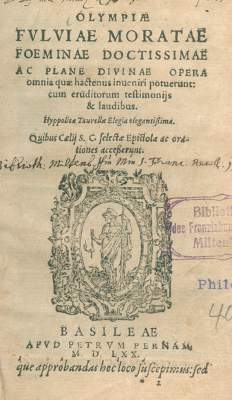 Bild Nr.1: 127-771 Morata,O.F.: (Alte Drucke, Handschriften und Theologie)