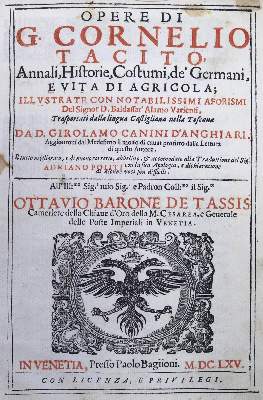 Bild Nr.2: 127-830 Tacitus,C.: (Alte Drucke, Handschriften und Theologie)
