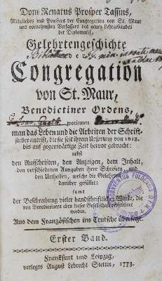 Bild Nr.1: 127-831 Tassin,R.P.: (Alte Drucke, Handschriften und Theologie)