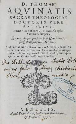 Bild Nr.1: 127-836 Thomas von Aquin.: (Alte Drucke, Handschriften und Theologie)
