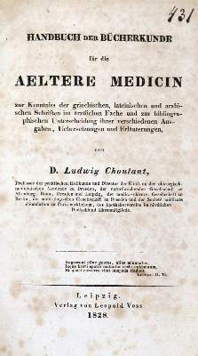 Bild Nr.1: 127-84 Choulant,L.: (Aus der Sammlung Professor Dr.Dr.Johannes Büttner Teil 1)